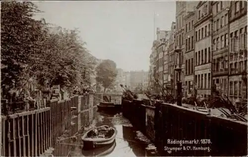 Ak Hamburg Mitte Altstadt, Rödingsmarkt, 1878