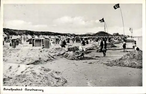 Ak Nordseebad Norderney Ostfriesland, Badestrand