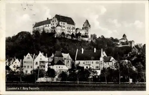 Ak Landshut in Niederbayern, Burg Trausnitz, Teilansicht