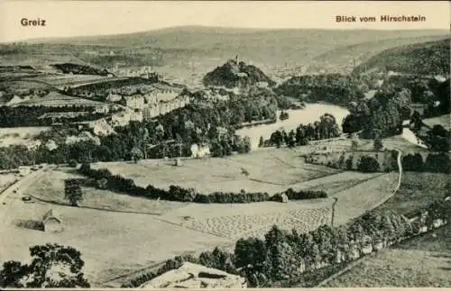 Ak Greiz im Vogtland Thüringen, Blick vom Hirschstein.