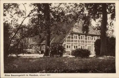 Ak Maschen Seevetal in Niedersachsen, Altes Bauernhaus in  erbaut 1811