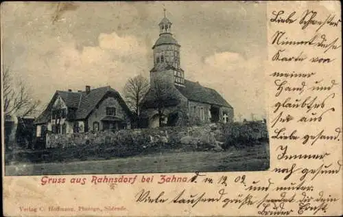 Ak Rahnsdorf Zahna an der Elster, Kirche, Haus