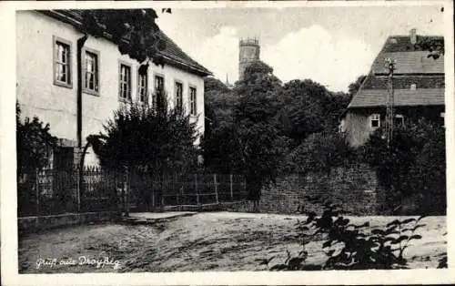 Ak Droyßig im Burgenlandkreis, Haus, Turm