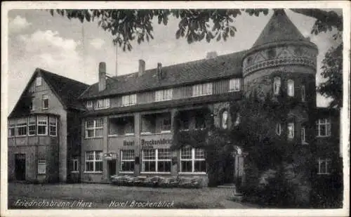 Ak Friedrichsbrunn Thale im Harz, Hotel Brockenblick