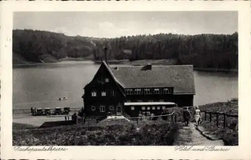 Ak Kriebstein Sachsen, Zschopau Talsperre, Hotel, Stausee