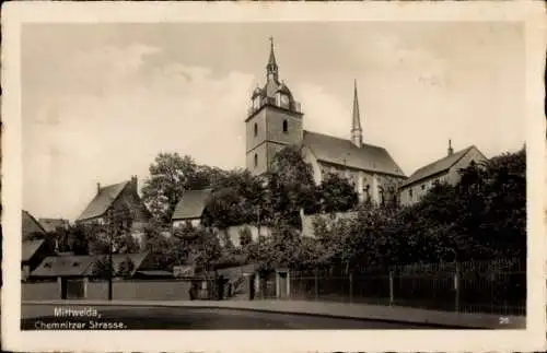 Ak Mittweida in Sachsen, Chemnitzer Straße, Kirche