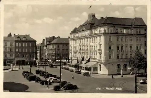 Ak Kiel, Hansa-Hotel, Straßenbahn