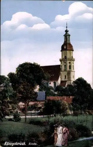 Ak Königsbrück in der Oberlausitz, Kirche