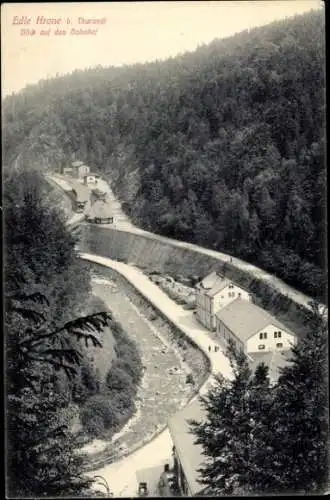 Ak Edle Krone Klingenberg im Erzgebirge, Bahnhof