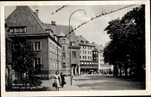 Ak Zwickau in Sachsen, Bank, Ringkaffee