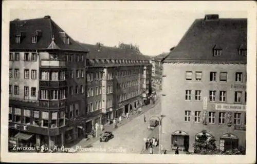 Ak Zwickau in Sachsen, Teilansicht, Äußerel Plauensche Straße