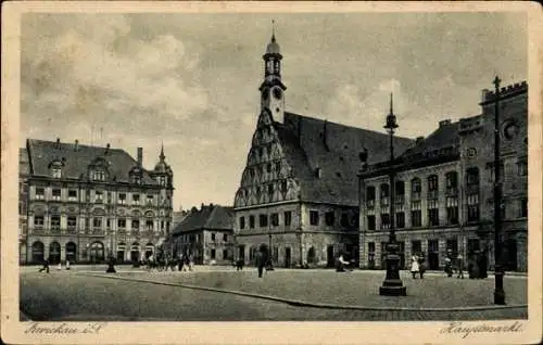 Ak Zwickau in Sachsen, Hauptmarkt