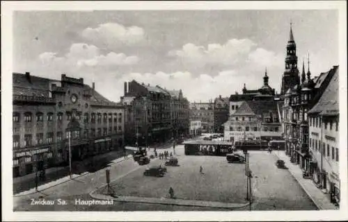 Ak Zwickau in Sachsen, Hauptmarkt