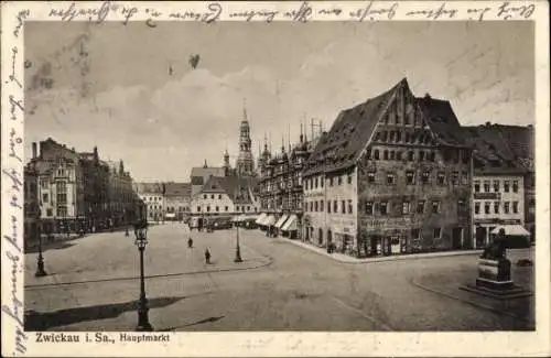 Ak Zwickau in Sachsen, Hauptmarkt