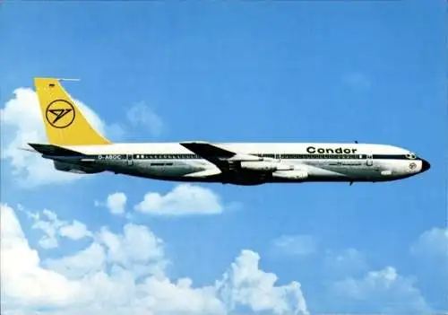 Ak Deutsches Passagierflugzeug Condor, Boeing 707 430 Intercontinental Jet, D-ABOC