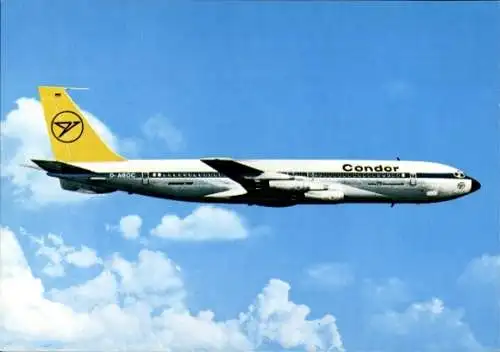 Ak Deutsches Passagierflugzeug Condor, Boeing 707 430 Intercontinental Jet, D-ABOC