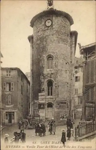 Ak Hyères Var, Vieille Tour de l'Hotel de Ville des Templiers