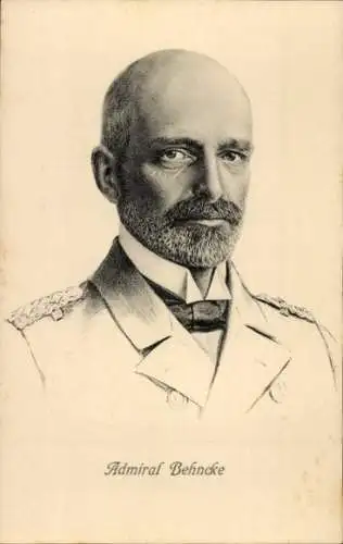 Künstler Ak Admiral Paul Behncke, Chef der Reichsmarine, Portrait