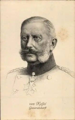 Künstler Ak Generaloberst Gustav von Kessel, Heerführer, I. WK