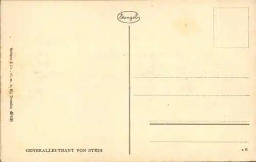 Ak General von Stein, Portrait, Uniform, Orden
