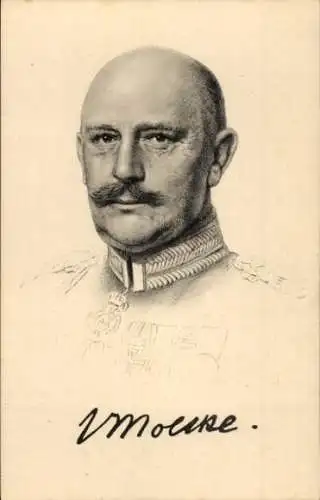 Künstler Ak Generaloberst Helmuth Johannes Ludwig von Moltke, der Jüngere, Portrait, Stengel 49128