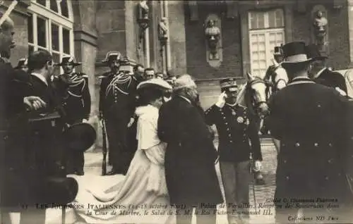 Ak König Viktor Emanuel III. von Italien zu Besuch in Frankreich,1903,Versailles