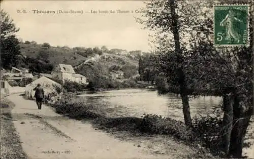 Ak Thouars Deux Sèvres,  Ufer des Flusses Thouet