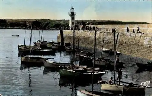 Ak Erquy Côtes d’Armor, Hafen, Leuchtturm