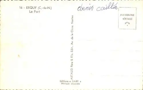 Ak Erquy Côtes d’Armor, Hafen, Leuchtturm