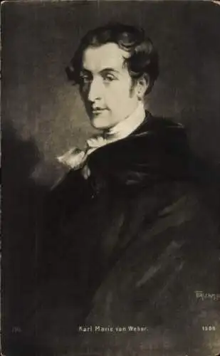 Künstler Ak Rumpf, Komponist Carl Maria von Weber, Portrait