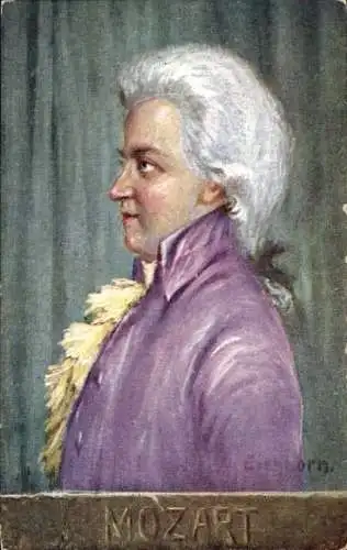 Künstler Ak Komponist Wolfgang Amadeus Mozart, Portrait, BKWI 874 12