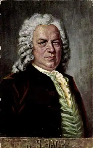 Künstler Ak Eichhorn, Komponist Johann Sebastian Bach, Portrait