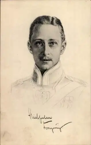 Künstler Ak Kronprinz Wilhelm von Preußen, Portrait