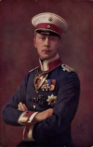 Ak Kronprinz Wilhelm von Preußen, Portrait in Uniform, Orden