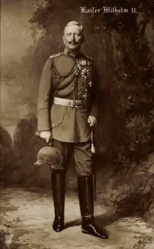 Künstler Ak Kaiser Wilhelm II., Standportrait in Uniform, NPG 4945