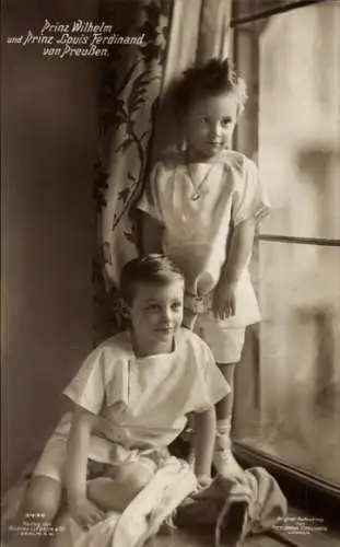 Ak Prinz Wilhelm von Preußen, Prinz Louis Ferdinand, Kinderportrait