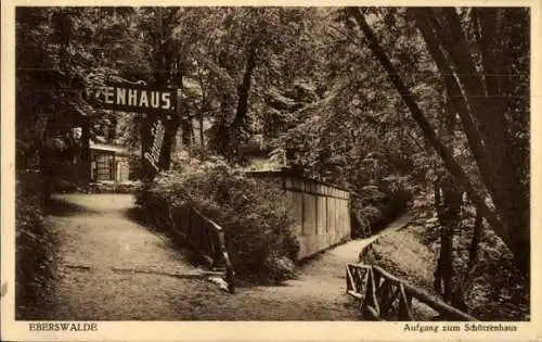 Ak Eberswalde im Kreis Barnim, Aufgang zum Schützenhaus