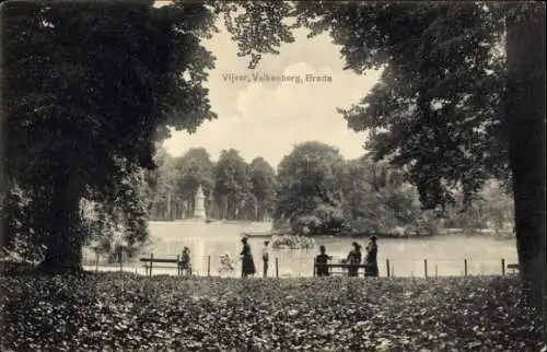 Ak Breda Nordbrabant Niederlande, Vijver, Valkenberg, Breda