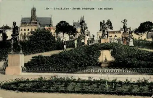 CPA Bruxelles Bruxelles, Jardin Botanique, Les Statues