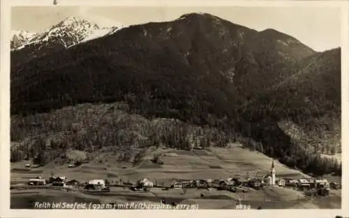 Ak Reith bei Seefeld Tirol, Panorama mit Reitherspitze