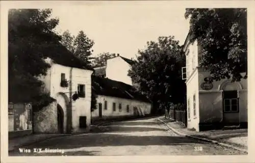 Foto Ak Wien XIX Sievering, Straßenpartie