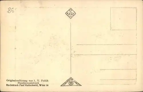 Künstler Ak Pollak, V., Salzburg in Österreich, Staatsbrücke