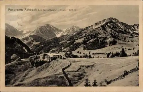 Ak Rehbach Schattwald in Tirol, Panorama