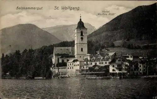 Ak St. Wolfgang im Salzkammergut Oberösterreich, Hotel Weißes Rößl