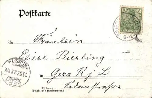 Ak Berlin unter Wasser 14. April 1902, Straßenreiniger als Fuhrmann