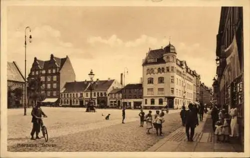 Ak Horsens Dänemark, Tonvet, Marktplatz