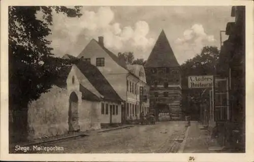 Ak Stege Insel Mon Dänemark, Mølleporten, Restaurant A. Anders