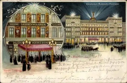 Litho Berlin Mitte, Kaufhaus Rudolph Herzog, Haupteingang