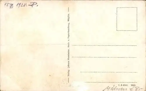 Ak Mohelnice Müglitz an der March Region Olmütz, Villenviertel Schillerstraße, Straßenszene