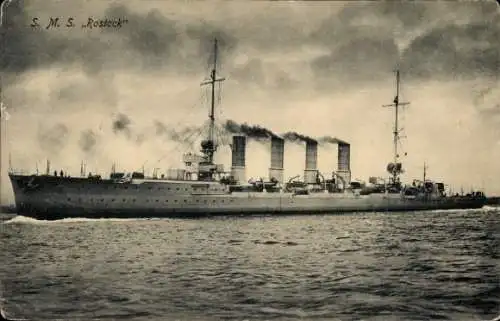 Ak Deutsches Kriegsschiff, S.M.S. Rostock, Kaiserliche Marine